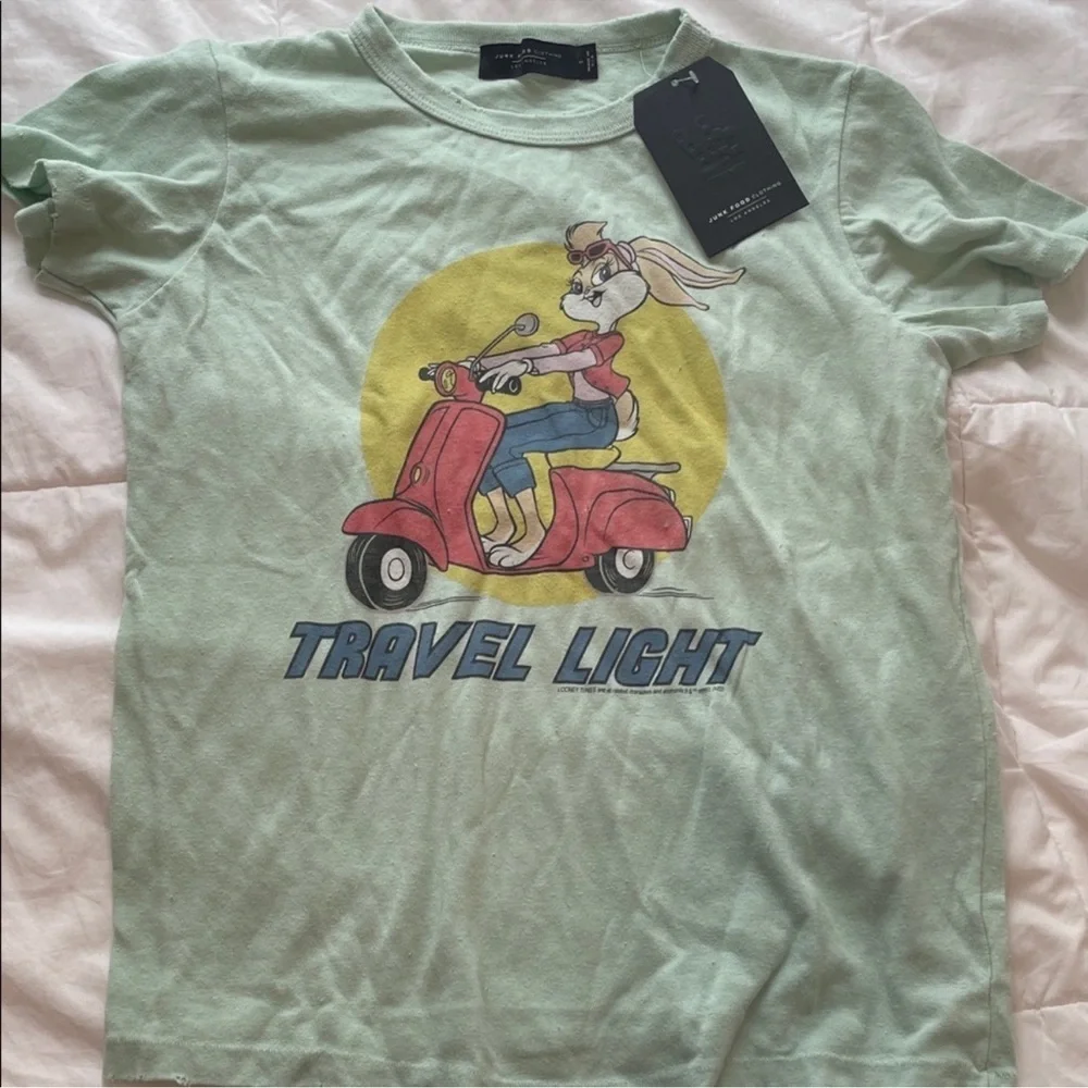 Junk Food Clothing Mint Green Cartoon Tee